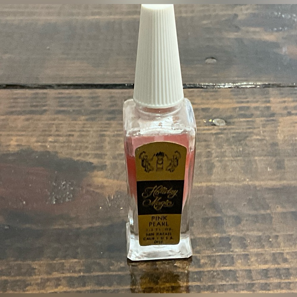 Vintage Holiday Magic Nail Polish Pink Pearl Collectible 1960s USA